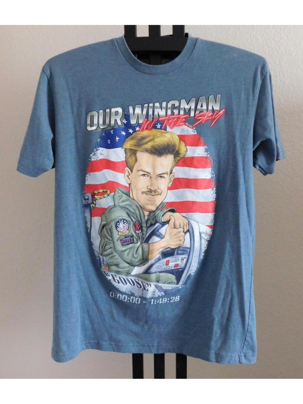 Top Gun Goose Wingman T Shirt Mens Size L Movie Graphic Cotton Blend